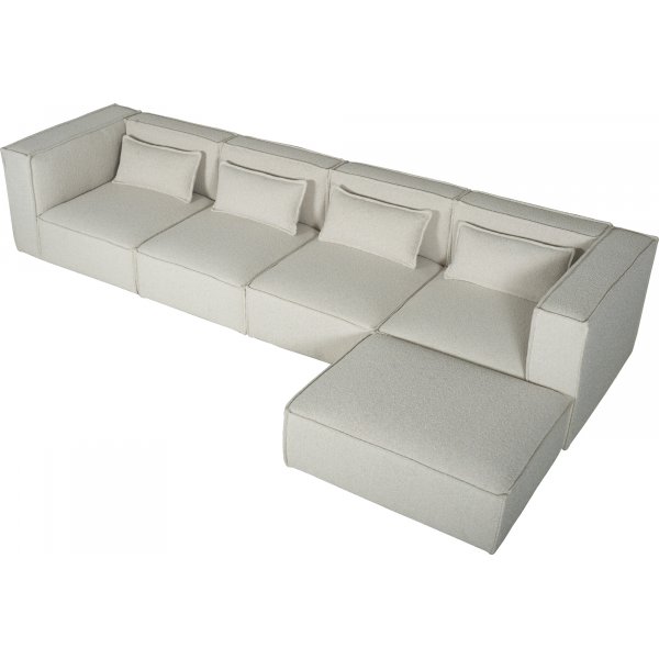 Nees Modulsofa aus weißem Bouclé - Combo 1