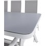 Virya Outdoor-Essset mit 6 Break-Stühlen - Grau/Weiß