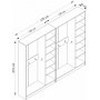 Armadio Flurmöbel B 270 x 35 x 210 cm - Weiß
