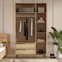 Ocean-Kleiderschrank - Walnuss/Eiche