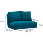 Taida 2-Sitzer Schlafsofa - Petroleumgrün