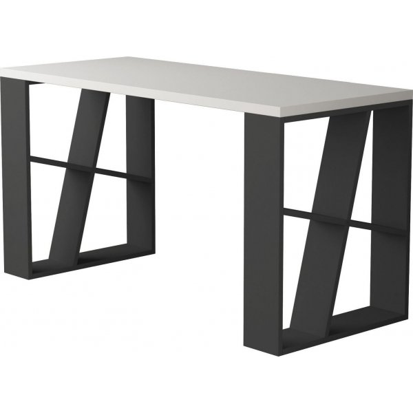 Honey Schreibtisch 140x60 cm - Weiß/Anthrazit