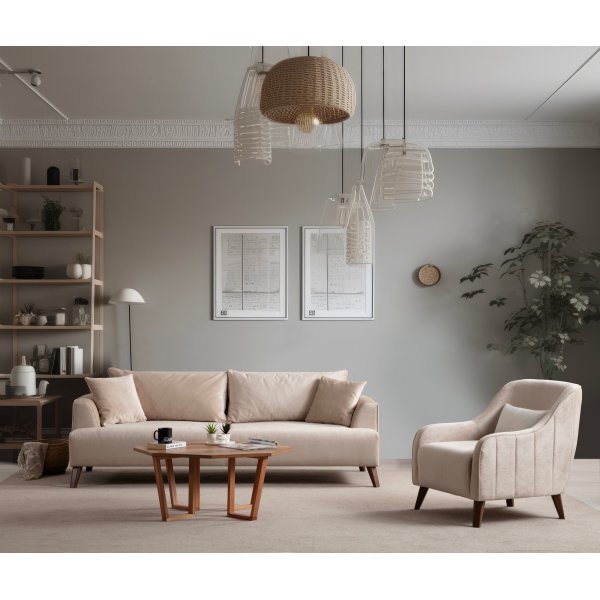 Buhara 3-Sitzer-Sofa - Ecru