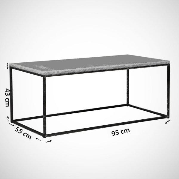 Cosco Couchtisch 95 x 55 cm - Weiß/Schwarz