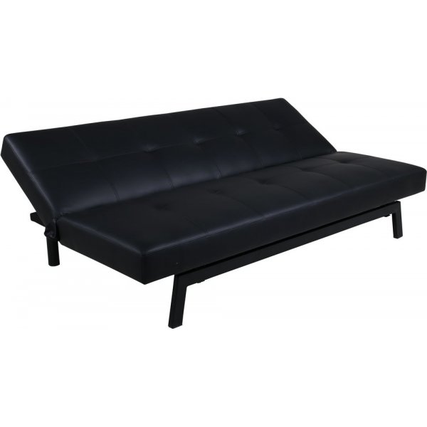 Schlafsofa - Schwarzes Kunstleder