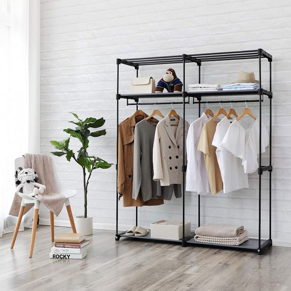 Kleiderschrank Joshua 140 x 174 cm - Schwarz