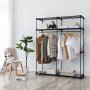 Kleiderschrank Joshua 140 x 174 cm - Schwarz