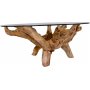 Amazonas Couchtisch 110 x 110 cm - Teak/Glas