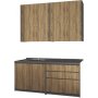 Idea Komplettküche 180 cm - Craft Eiche/Anthrazit