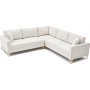 Berlin Ecksofa - Cremeweiß/Gold