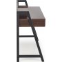 Tavolin Schreibtisch 128x48 cm - Nussbaum/schwarz