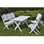 Haväng klassische weiße Outdoor-Gruppe; Sofa, Tisch und 2 Stühle