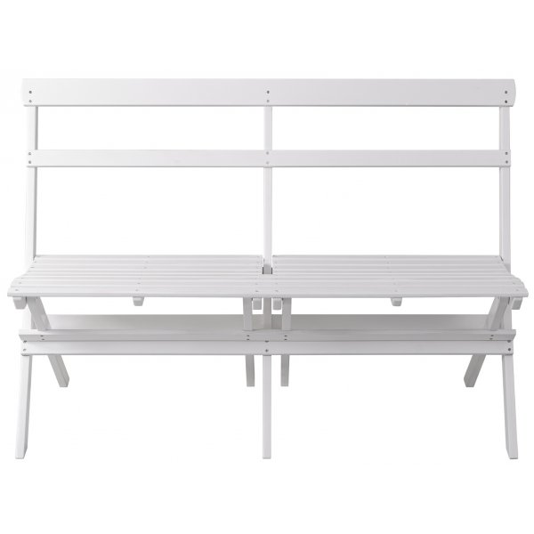 Knohult Outdoor-Sofa | Gartenbank - Weiß + Textilreinigung für Möbel