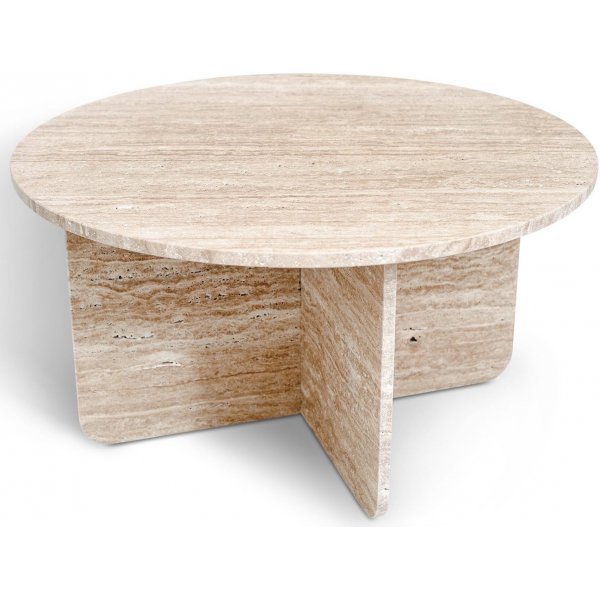 Runder Couchtisch Level aus Travertin Ø85 cm