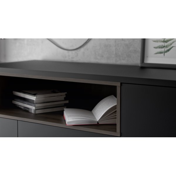 Roomer Sideboard - Schwarz/Walnuss