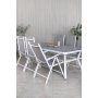Virya Outdoor-Essset mit 6 Break-Stühlen - Grau/Weiß