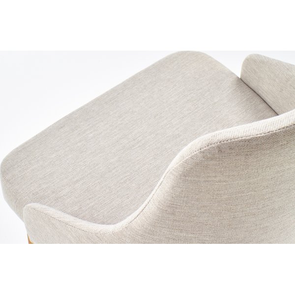 Catrin Esszimmerstuhl - Beige (Stoff) / Holz