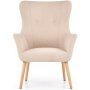 Lise Ohrensessel - Beige (Stoff) / Holz
