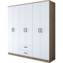 Baden Kleiderschrank 15 - Nussbaum/weiß