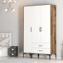 Kumsal Kleiderschrank 9 Walnuss/Weiß