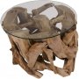 Grand Canyon Couchtisch 60 x 60 cm - Teak/Glas