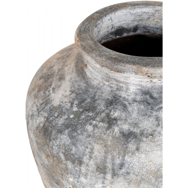 Dekorative Vase aus Santo Terrakotta - Hellgrau