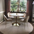 Kundenbild Plaza Samtstuhl - Beige/Messing