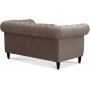 Chesterfield Cambridge 2-Sitzer Sofa - Hellgrauer Samt