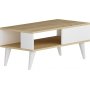 Saul Couchtisch 90 x 45 cm - Saphireiche/weiß
