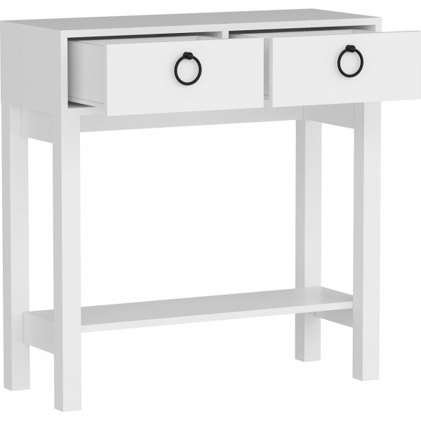 Valery Relieftisch mit Spiegel 90 x 35,3 cm - Weiß