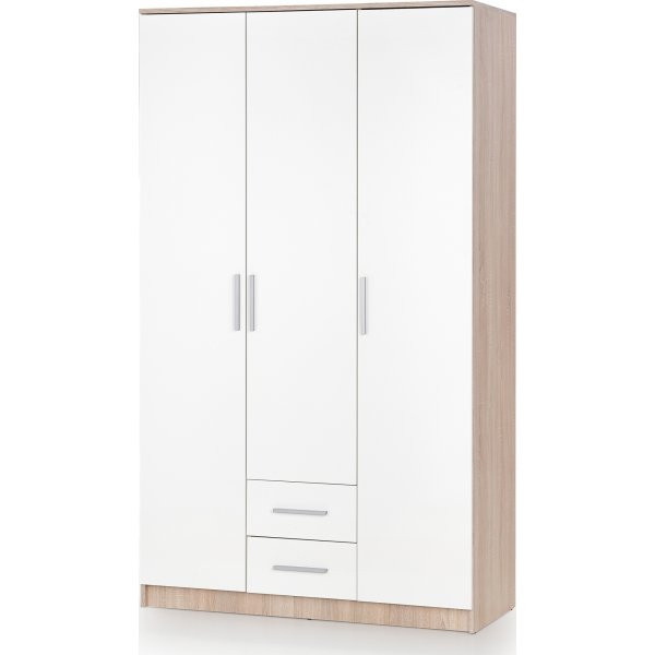 Abdel 3 Kleiderschrank - Weiß/Eiche