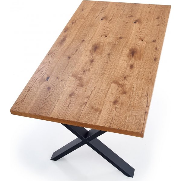 Xavier Esstisch 160-250 x 90 cm - Eiche/Schwarz