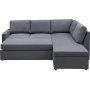 Schlafsofa Dream mit Stauraum (Ecksofa) rechts - Dark Grey