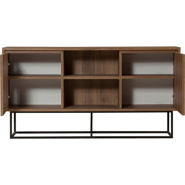 Zela Sideboard - Nussbaum/schwarz