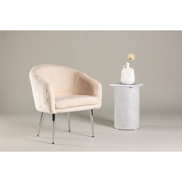 Wanda-Sessel - Beigefarbener Teddy