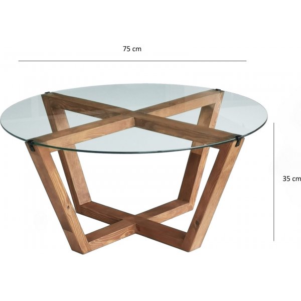 Lotus Couchtisch Ø75 cm - Holz