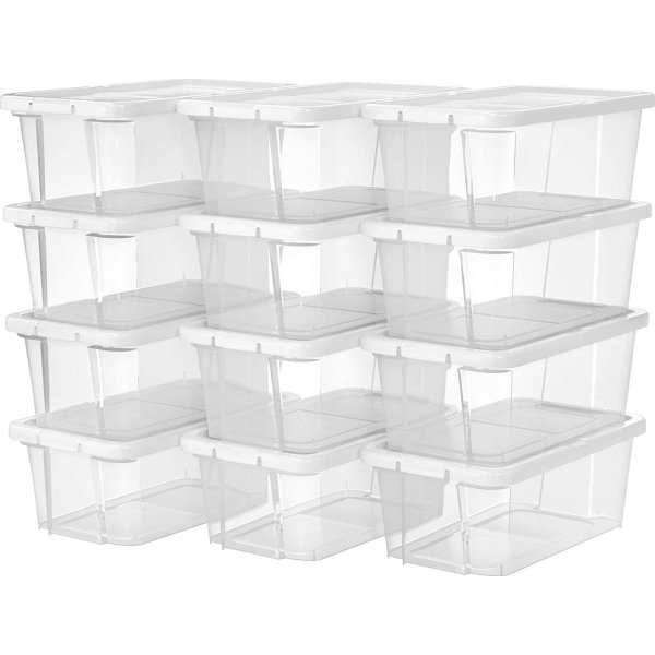 Leander Aufbewahrungsbox 35x20 cm 12er-Pack - Transparent