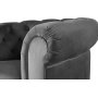 Sessel Chesterfield grau Samt Royal