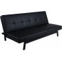 Schlafsofa - Schwarzes Kunstleder