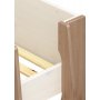 Für Kinder-Hochbett 90 x 200 cm - Weiß/Grau/Braun