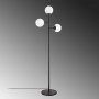 Atlas Stehlampe opal - Schwarz