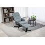 Relaxsessel grau mit Fußhocker - Oslo