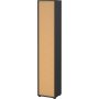 Schilder-Bücherregal mit Trennwänden - Mattgrau/Hickory
