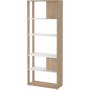 Schilder-Bücherregal - Weiß/Hickory