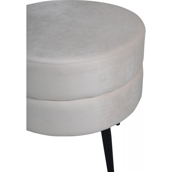 Pouf Mariana - Samt in Beige