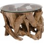 Grand Canyon Couchtisch 60 x 60 cm - Teak/Glas
