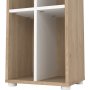 Schilder-Bücherregal mit Trennwand - Weiß/Hickory
