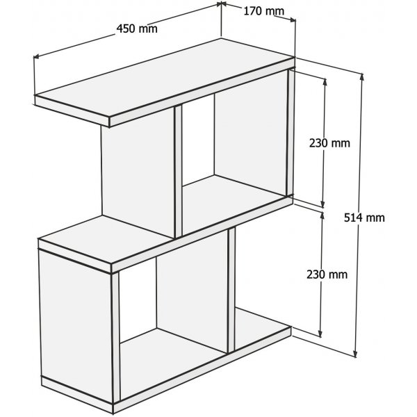 Zet Beistelltisch 45 x 17 cm - Travertin