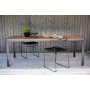 Gartentisch 205 x 90 cm schwarz/natur - Copacabana