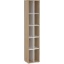 Schilder-Bücherregal mit Trennwand - Weiß/Hickory